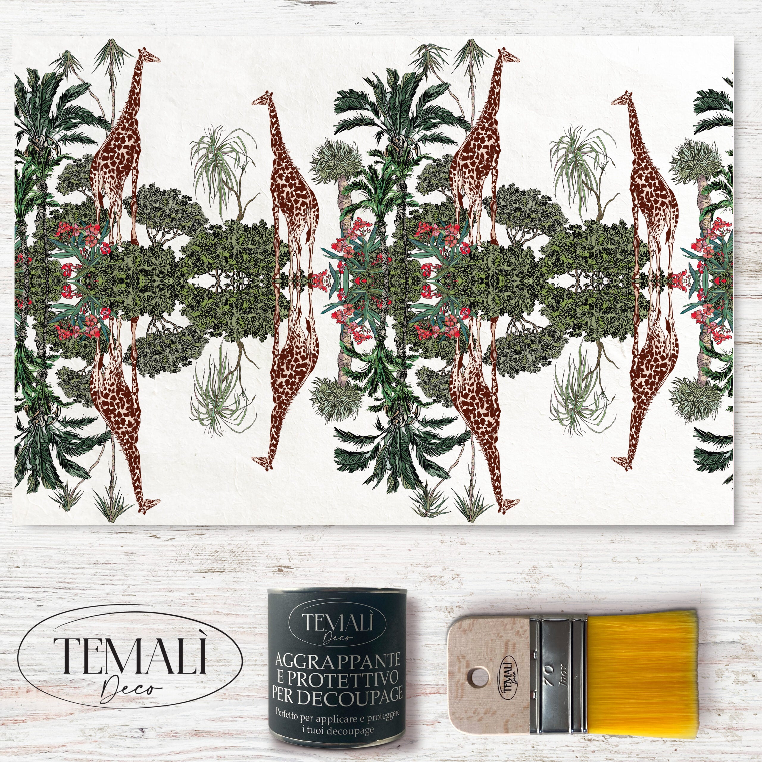 Dècoupage Toile de Jouy - Giraffe