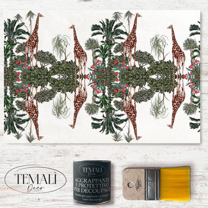 Dècoupage Toile de Jouy - Giraffe