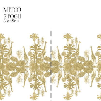 Dècoupage Toile de Jouy - Giraffe ocra