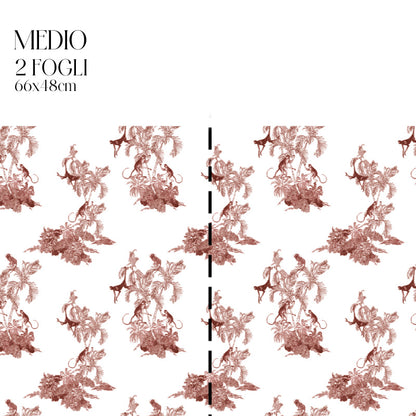 Dècoupage Toile de Jouy - Scimmie rosse