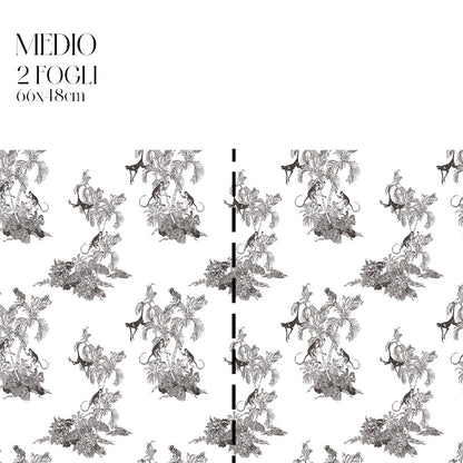 Dècoupage Toile de Jouy - Scimmie nere