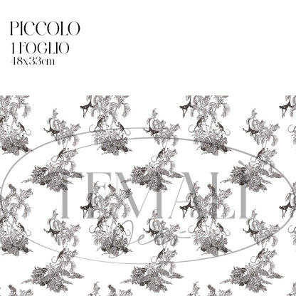 Dècoupage Toile de Jouy - Scimmie nere