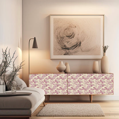 Dècoupage Toile de Jouy - Onde rosa