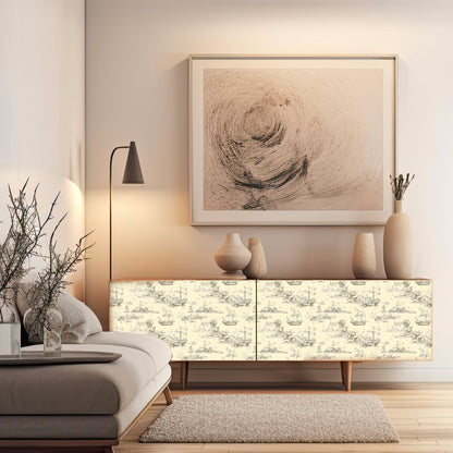 Dècoupage Toile de Jouy - Velieri ocra