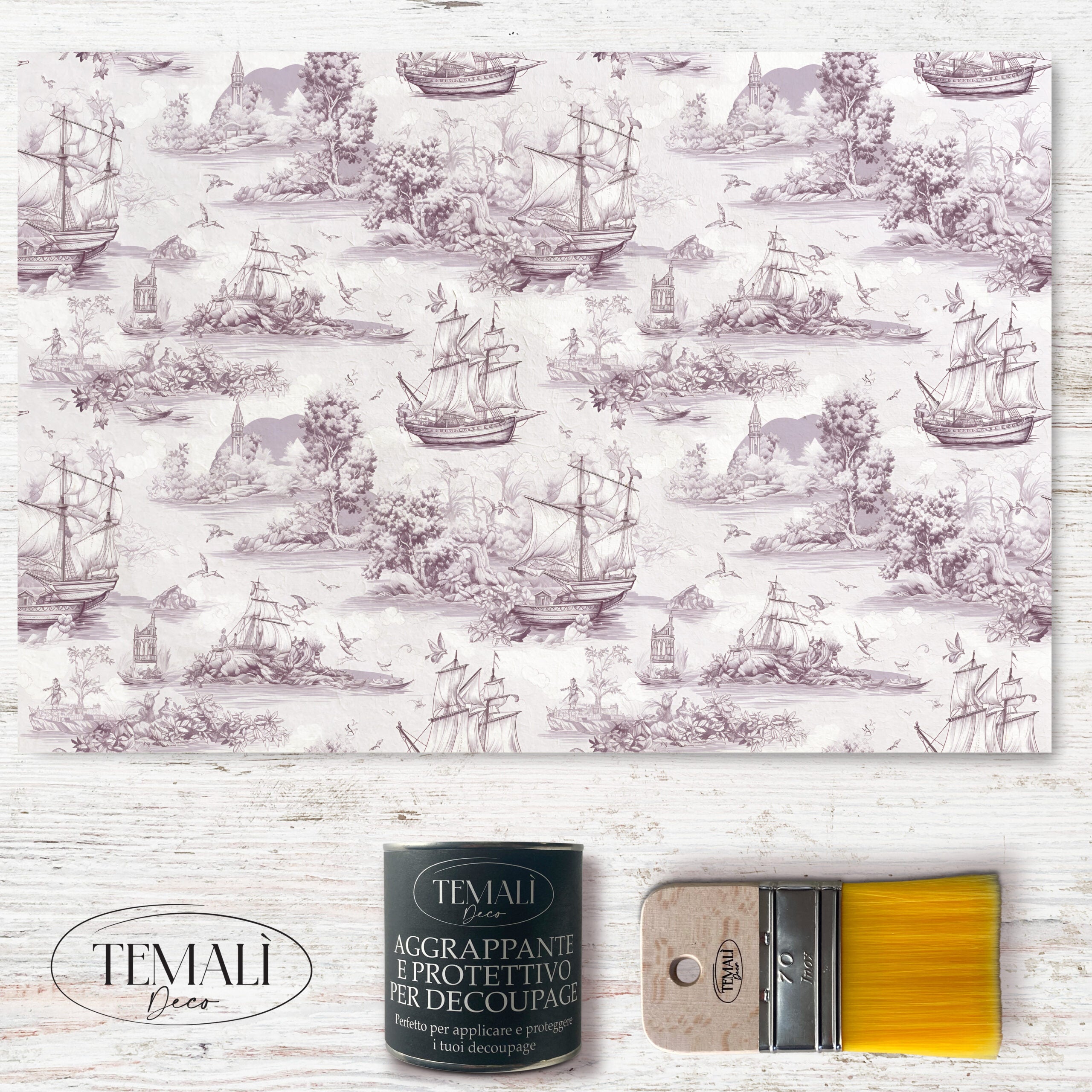 Dècoupage Toile de Jouy - Velieri lilla