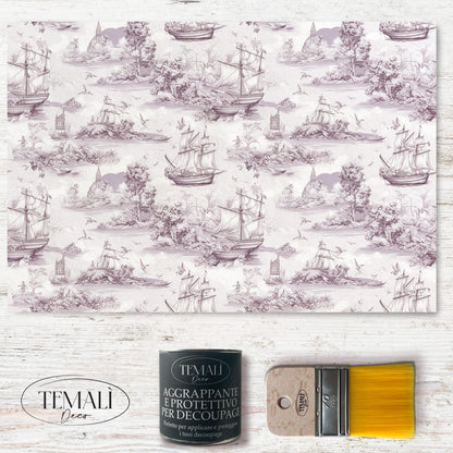 Dècoupage Toile de Jouy - Velieri lilla