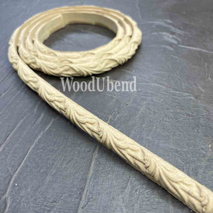 Fregio Decorativo "Cordone con Foglie Small", WoodUbend