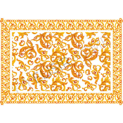 Stampa Trasferibile "FANTASIA, BAROCCO D'AMBRA" 28x40 cm