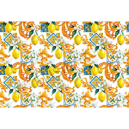 Stampa Trasferibile "FANTASIA, LEMON MAIOLICA" 27x40 cm