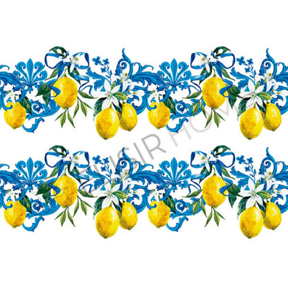 Stampa Trasferibile "FANTASIA, LIMONI E NASTRI" 28x40 cm
