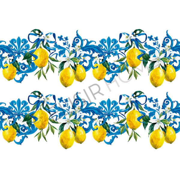 Stampa Trasferibile "FANTASIA, LIMONI E NASTRI" 28x40 cm