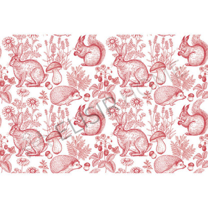 Stampa Trasferibile "FLORA & FAUNA, UNDERWOOD" 28X40 cm