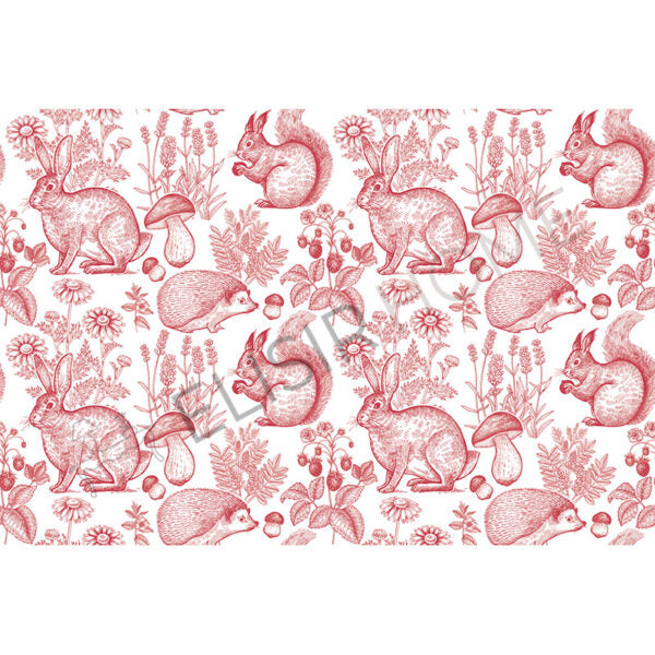 Stampa Trasferibile "FLORA & FAUNA, UNDERWOOD" 28X40 cm