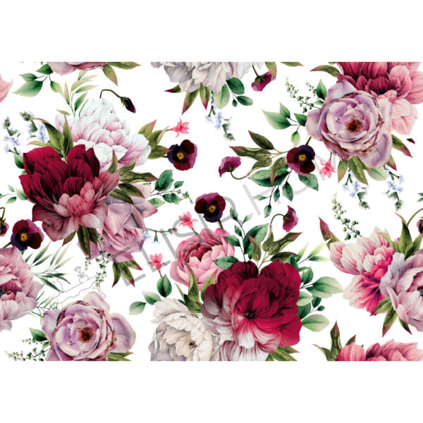 Stampa Trasferibile "FLORA & FAUNA, BOUQUET" 28x40 cm