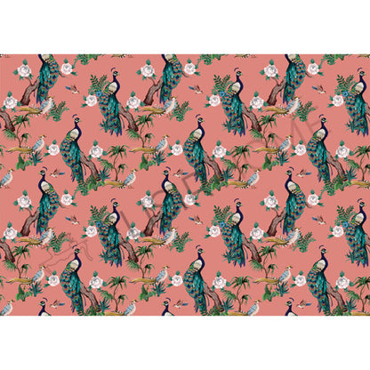 Stampa Trasferibile "FLORA & FAUNA, PEACOCK" 28X40 cm