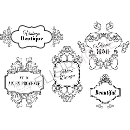 Stampa Trasferibile "SCRIPT, FRAME" 28x40 cm