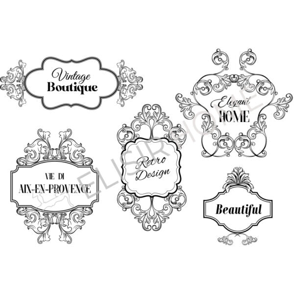 Stampa Trasferibile "SCRIPT, FRAME" 28x40 cm