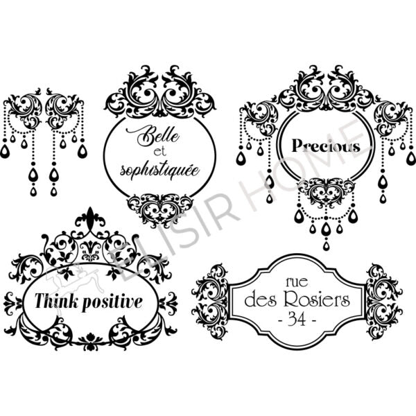 Stampa Trasferibile "SCRIPT, FINE FRAME" 28x40 cm