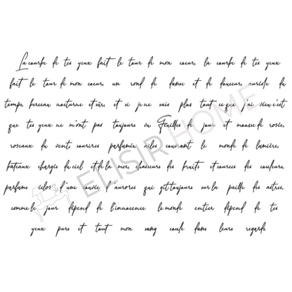 Stampa Trasferibile “SCRIPT, CALLIGRAPHY” 28×40 cm