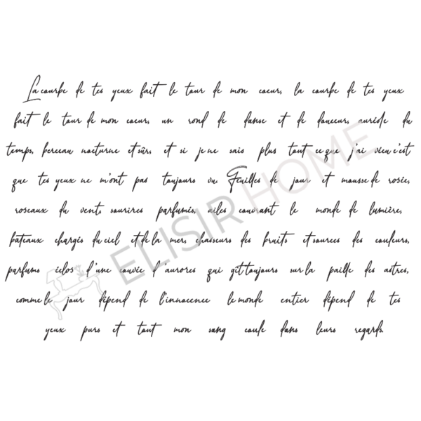 Stampa Trasferibile “SCRIPT, CALLIGRAPHY” 28×40 cm