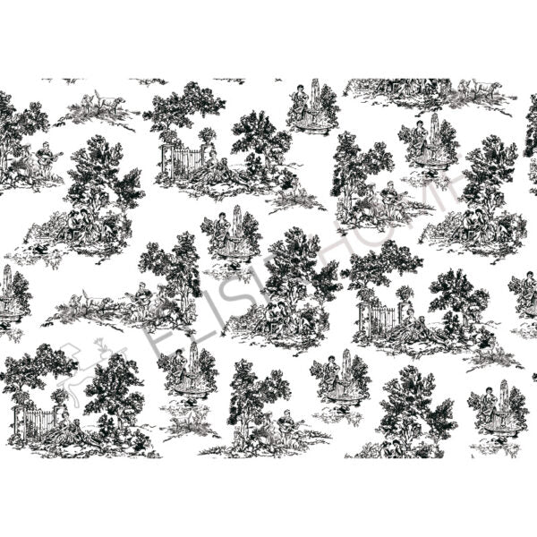 Stampa Trasferibile "TOILE DE JOUY, NERO" 28x40 cm