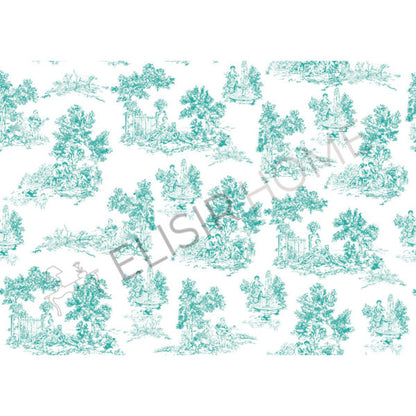 Stampa Trasferibile "TOILE DE JOUY, ACQUA" 28x40 cm
