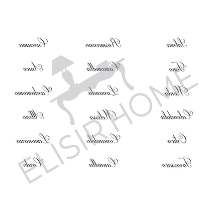 Stampa Trasferibile “SCRIPT, ERBE AROMATICHE E SPEZIE” 28×40 cm