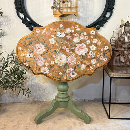 Tavolo a vela con transfer "Blush Harmony" - I Restyling di Elisa