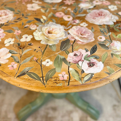 Tavolo a vela con transfer "Blush Harmony" - I Restyling di Elisa