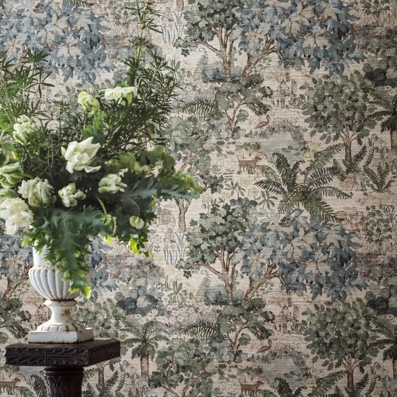 Carta da parati "The Stumpery Beige" - Highgrove - SANDERSON