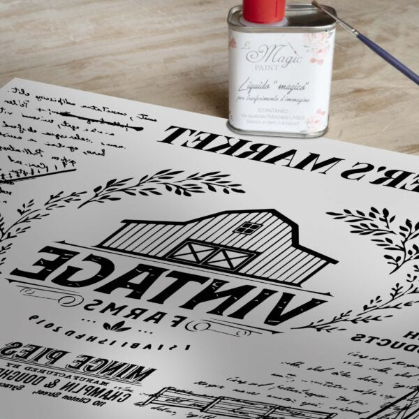 Stampa Trasferibile “COUNTRY, VINTAGE FARM” 28×40 cm