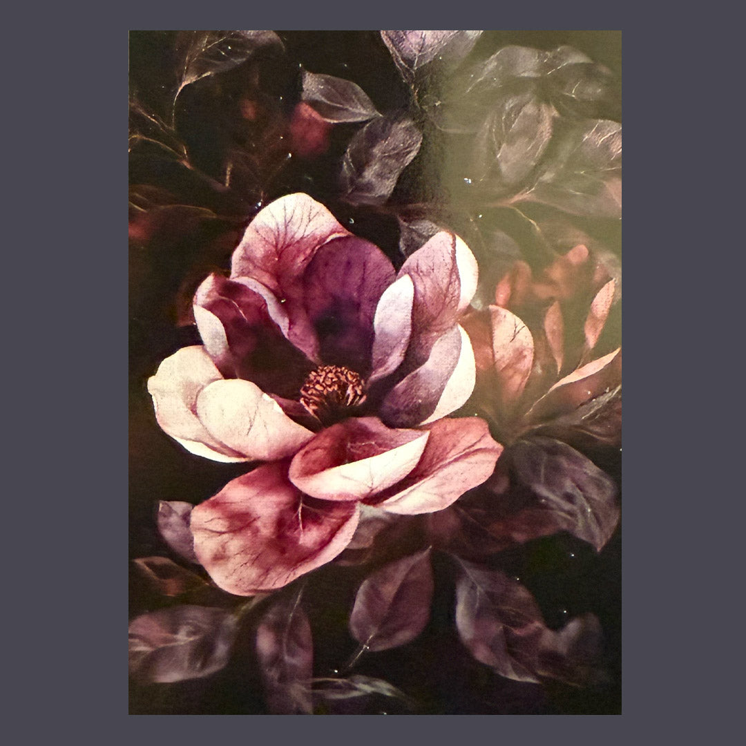 Carta da Decoupage Fiber “Violet bloom” 1 foglio A1