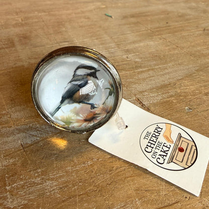 Pomello in Ferro e Vetro "Passerotto"