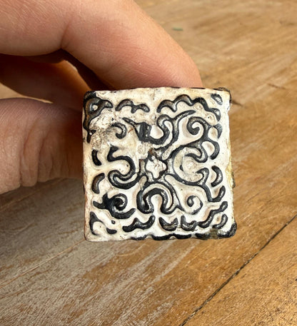 Eisengriff "Matt versilbert"