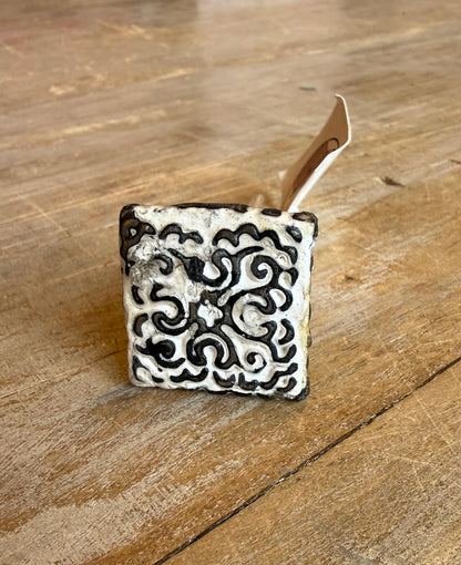 Eisengriff "Matt versilbert"