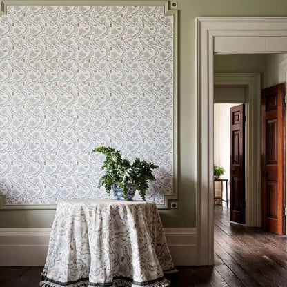 Carta da parati "Wildflower Meadow Arancio" - Highgrove - SANDERSON
