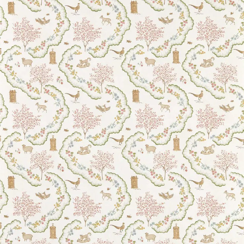Carta da parati "Wildflower Meadow Verde" - Highgrove - SANDERSON