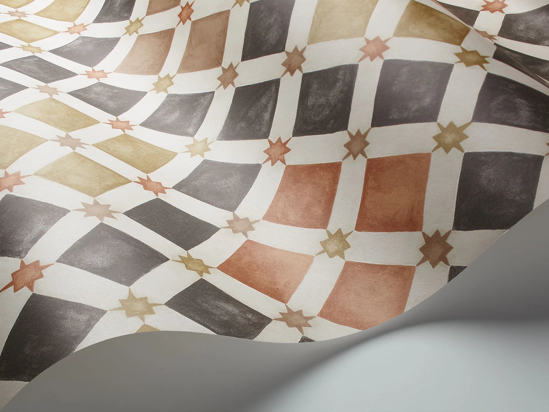 Carta da Parati "MARTYN LAWRENCE BULLARD" Zellige bejge e arancio | COLE & SON