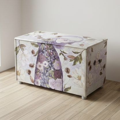 Baule “Papaveri Viola" I Restyling di Alex Fritlex per l'evento Re-Design