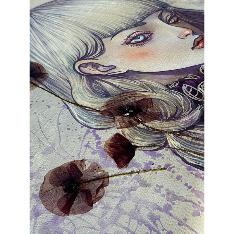 Baule “Papaveri Viola" I Restyling di Alex Fritlex per l'evento Re-Design