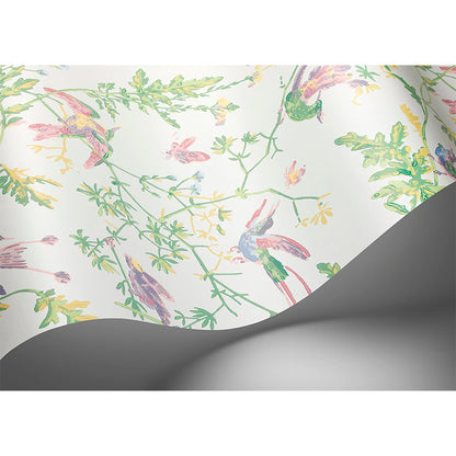 Carta da Parati "Hummingbirds Blush, Sage, & Mulberry on Cream" Selection of Hummingbirds | COLE & SON