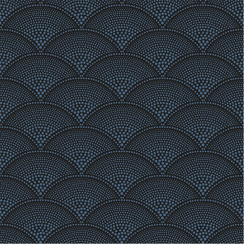 Carta da Parati "FEATHER FAN NERO & BLU" The Contemporary | COLE & SON