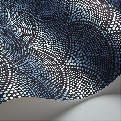 Carta da Parati "FEATHER FAN NERO & BLU" The Contemporary | COLE & SON