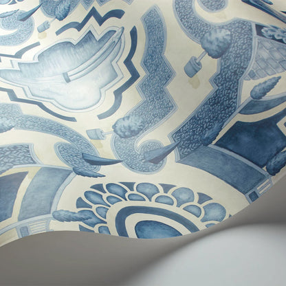 Carta da Parati "TOPIARY BLU" Botanical | COLE & SON