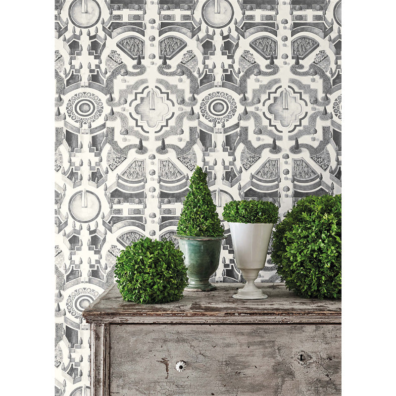 Carta da Parati "TOPIARY FULIGGINE" Botanical | COLE & SON
