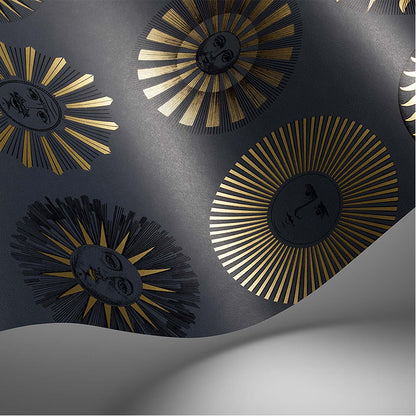 Carta da Parati "SOLI BLU & ORO" Fornasetti | COLE & SON