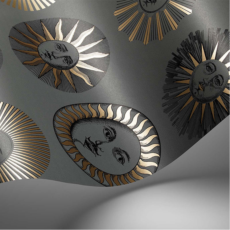 Carta da Parati "SOLI OLIVA E ORO ROSA" Fornasetti | COLE & SON