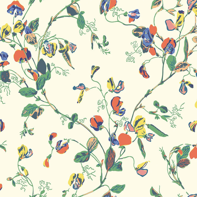 Carta da Parati "SWEET PEA PANNA" Botanical | COLE & SON