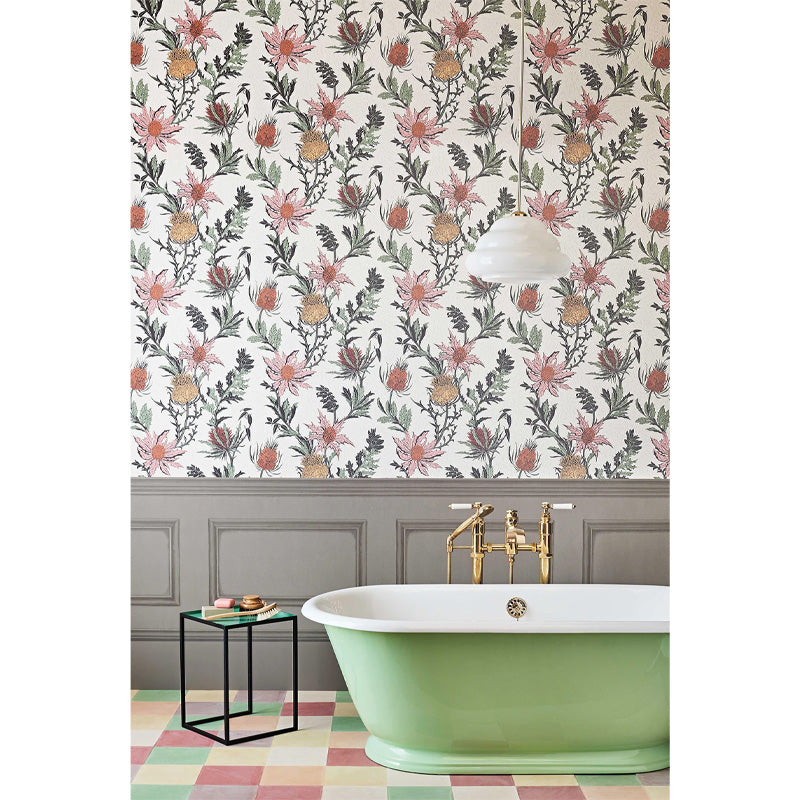 Carta da Parati "THISTLE ARANCIONE" Botanical | COLE & SON