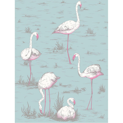 Carta da Parati "FLAMINGOS AZZURRO & ROSA" The Contemporary | COLE & SON